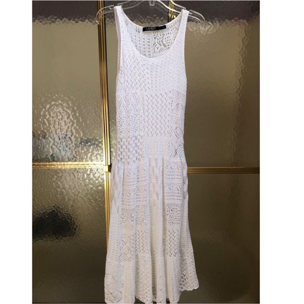 Polo Ralph Lauren white knit dress